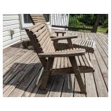 Perfectly Weathered Wooden Garden/ Patio Chair and Lounge Chair