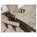 Perfectly Weathered Wooden Garden/ Patio Chair and Lounge Chair