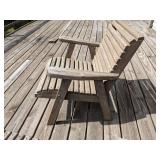 Perfectly Weathered Wooden Garden/ Patio Chair and Lounge Chair