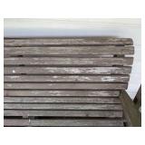 Beautifully Weathered Wooden Glider and Small Table