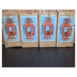 Lot of (4) Vintage New Interpur Red Oil Lanterns