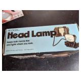 Vintage Head Lamp and Many Light Bulbs