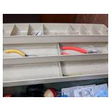 Vintage Plano Tackle Box with Assortment of Fishing Tackle