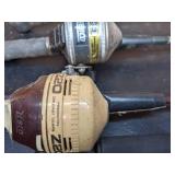 Lot of (5) Vintage Fishing Poles and (4) Vintage Reels