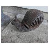 Adorable Garden Gnome and His Snail