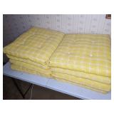 Set of (4) Outdoor Patio Cushions - Plaid/Yellow