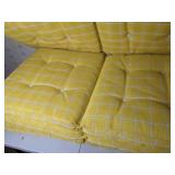 Set of (4) Outdoor Patio Cushions - Plaid/Yellow