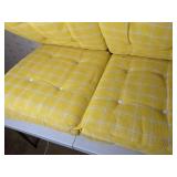 Set of (4) Outdoor Patio Cushions - Plaid/Yellow