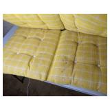 Set of (4) Outdoor Patio Cushions - Plaid/Yellow