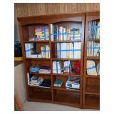 Set of (2) Tall Wooden Bookshelves