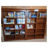 Set of (2) Tall Wooden Bookshelves