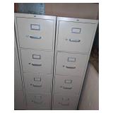 Set of (2) 4-Drawer Filing Cabinets