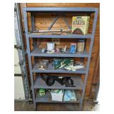 Tall Metal 5-Shelf Adjustable Garage Shelf and All Contents
