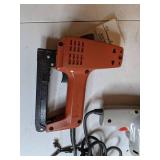 Lot of (3) Vintage Power Tools: Finishing Sander, Drill, Staple Gun