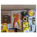 Lot of Electrical Tools/ Supplies: Fuses, Wire Cutters, Strippers, Multi-Tester, Etc.