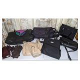 Lot of (6) Purses and (2) Women