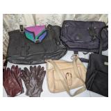 Lot of (6) Purses and (2) Women