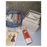 Lot of Vintage Sewing Patterns and Supplies