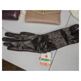 Lot of (5) Clutches/ Evening Purses and (1) Pair of Italian Leather Gloves