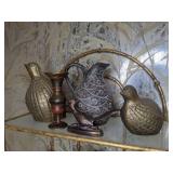 Assortment of Home Decor: Figurines, Pitcher, Vase, Etc.