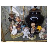 Assortment of Home Decor: Figurines, Pitcher, Vase, Etc.