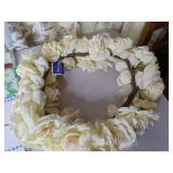 3 New Round Tablecloths, New in Box Handkerchiefs and Wreath