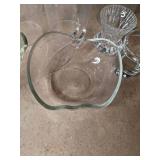 Mixed Lot of Glassware - Cups, Baking Dish, Serving Bowls, Ice Bucket & More