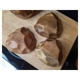 Amazing Lot of Wooden Tableware - Salad Bowl w/ Tong Set & (4) Bowls, Serving Bowls, Carved Mug, Serving Tray, & Cutting Board