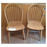Set of (2) Beautiful Vintage Wooden Chairs