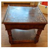 Beautiful Small Vintage Solid Wood Side Table
