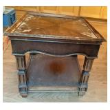 Beautiful Small Vintage Solid Wood Side Table