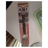 (3) Mesh Food Covers, Green Serving Tray, Smart Cooking 4 in 1 Stainless Steel Spatula, (2) Sets of Skewers, Vintage Smurf Napkins
