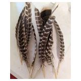 Beautiful Lot of Crystal Vases & Turkey Feathers
