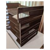 Lot of Office Supplies, Folders, Filing Trays, & Tape Dispenser