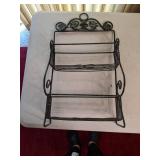 Two-Tiered Scroll Metal Wall Shelf