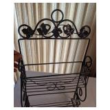 Two-Tiered Scroll Metal Wall Shelf