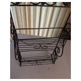 Two-Tiered Scroll Metal Wall Shelf