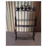 Two-Tiered Scroll Metal Wall Shelf