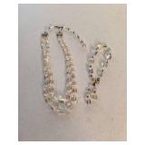 Vintage Austrian Crystal Necklace Full of Sparkle, Crystal Bracelets, Necklace, & Earrings