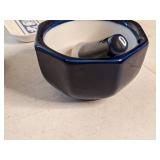 Wedgwood Psyche and Cupid Oval Tray in Tri-Color Jasper, Porcelain Mortar and Pestle, Square Serving Tray