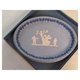 Wedgwood Psyche and Cupid Oval Tray in Tri-Color Jasper, Porcelain Mortar and Pestle, Square Serving Tray