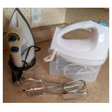Vintage Iron & Hand Mixer