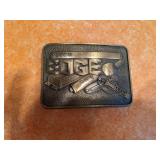 VTG Milwaukee Electric Tool Company Belt Buckle & VTG GE Edge Watt Miser II 35 Brass Belt Buckle