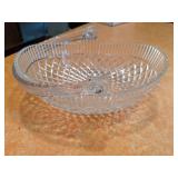 Crystal Serving Trays, Crystal Bowl, Crystal Basket, Etched Glass Bride & Groom Champagne Glasses