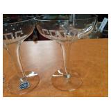 Crystal Serving Trays, Crystal Bowl, Crystal Basket, Etched Glass Bride & Groom Champagne Glasses