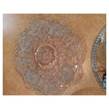 Crystal Serving Trays, Crystal Bowl, Crystal Basket, Etched Glass Bride & Groom Champagne Glasses
