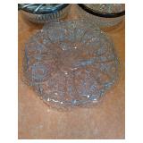 Crystal Serving Trays, Crystal Bowl, Crystal Basket, Etched Glass Bride & Groom Champagne Glasses
