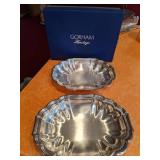 Pair of Gorham "Heritage" Silver Plate Serving Trays