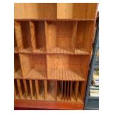 Tall Wood Shelf with Adjustable Dividers