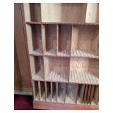 Tall Wood Shelf with Adjustable Dividers